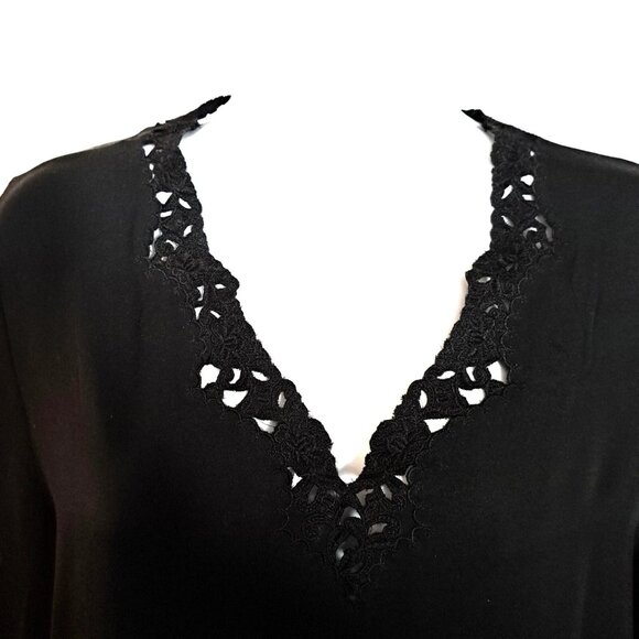 KOBI HALPERIN High End SILK LACE top blouse Sz S BOHO CHIC DESIGNER A RARE GEM - Picture 2 of 8